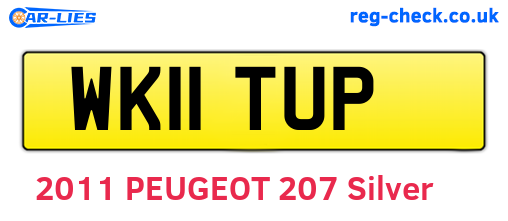 WK11TUP are the vehicle registration plates.