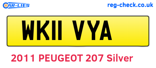 WK11VYA are the vehicle registration plates.