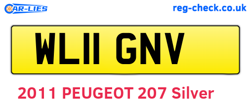 WL11GNV are the vehicle registration plates.
