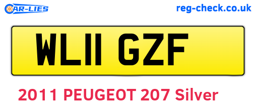 WL11GZF are the vehicle registration plates.