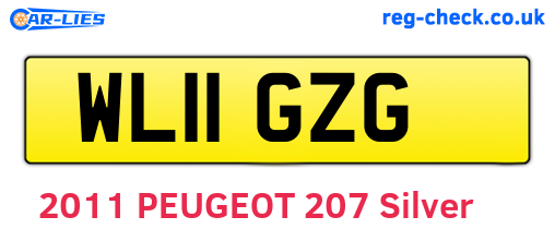 WL11GZG are the vehicle registration plates.