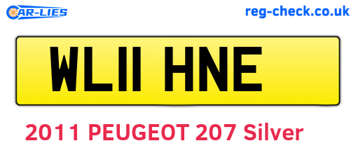 WL11HNE are the vehicle registration plates.