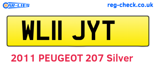 WL11JYT are the vehicle registration plates.