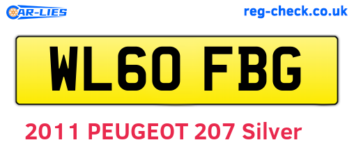 WL60FBG are the vehicle registration plates.