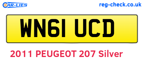 WN61UCD are the vehicle registration plates.