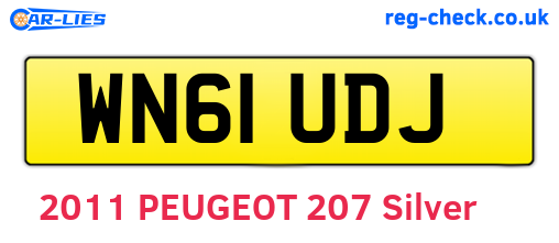 WN61UDJ are the vehicle registration plates.