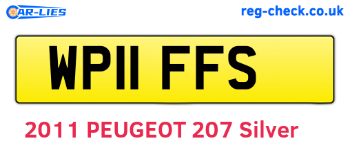 WP11FFS are the vehicle registration plates.