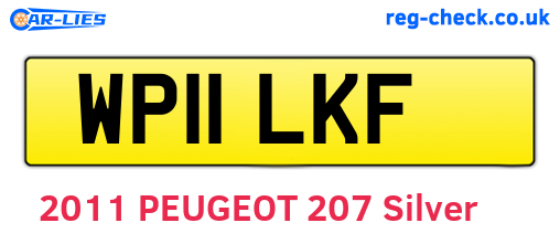 WP11LKF are the vehicle registration plates.