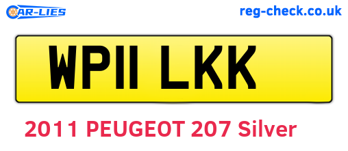 WP11LKK are the vehicle registration plates.