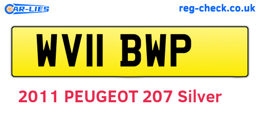 WV11BWP are the vehicle registration plates.