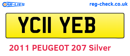 YC11YEB are the vehicle registration plates.