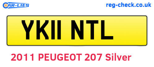 YK11NTL are the vehicle registration plates.