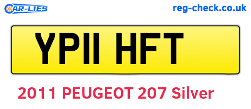 YP11HFT are the vehicle registration plates.
