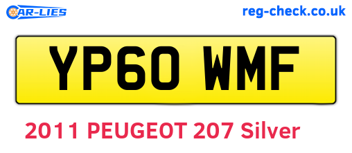 YP60WMF are the vehicle registration plates.