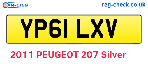 YP61LXV are the vehicle registration plates.