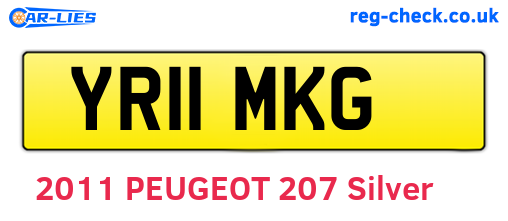 YR11MKG are the vehicle registration plates.