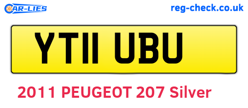 YT11UBU are the vehicle registration plates.