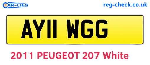 AY11WGG are the vehicle registration plates.