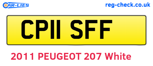 CP11SFF are the vehicle registration plates.
