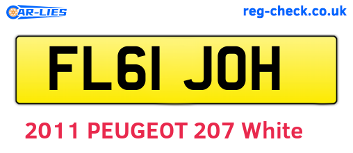 FL61JOH are the vehicle registration plates.