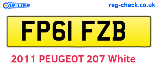 FP61FZB are the vehicle registration plates.