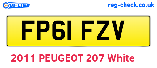 FP61FZV are the vehicle registration plates.
