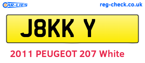 J8KKY are the vehicle registration plates.