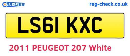 LS61KXC are the vehicle registration plates.