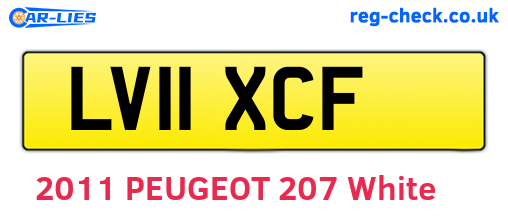 LV11XCF are the vehicle registration plates.