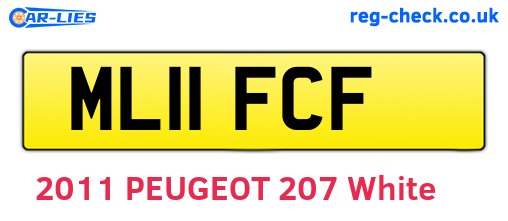 ML11FCF are the vehicle registration plates.