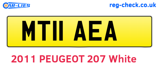 MT11AEA are the vehicle registration plates.