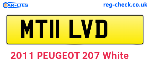 MT11LVD are the vehicle registration plates.