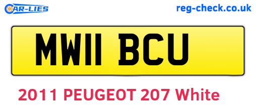MW11BCU are the vehicle registration plates.