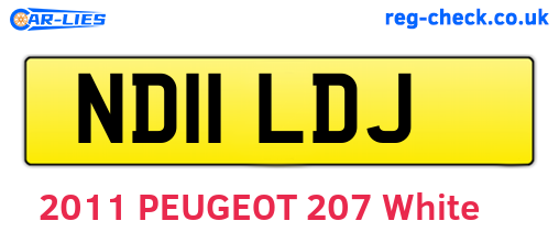 ND11LDJ are the vehicle registration plates.