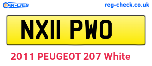 NX11PWO are the vehicle registration plates.