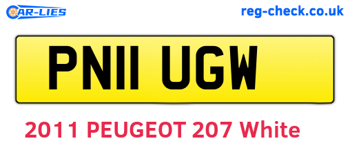 PN11UGW are the vehicle registration plates.