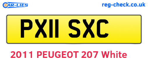 PX11SXC are the vehicle registration plates.