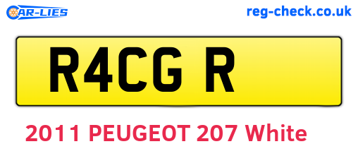 R4CGR are the vehicle registration plates.