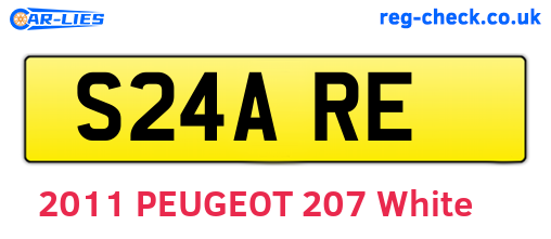 S24ARE are the vehicle registration plates.