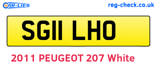 SG11LHO are the vehicle registration plates.