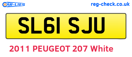 SL61SJU are the vehicle registration plates.