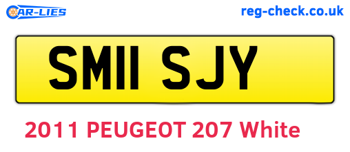 SM11SJY are the vehicle registration plates.