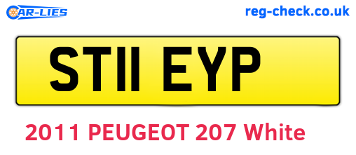 ST11EYP are the vehicle registration plates.