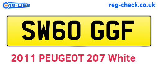SW60GGF are the vehicle registration plates.