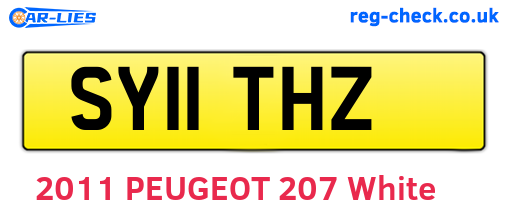 SY11THZ are the vehicle registration plates.