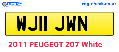 WJ11JWN are the vehicle registration plates.