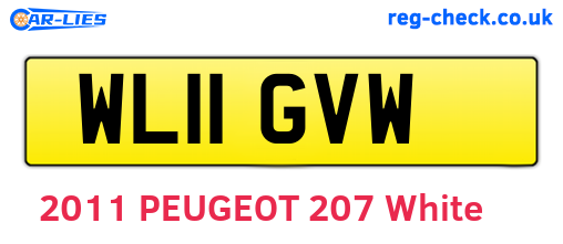 WL11GVW are the vehicle registration plates.