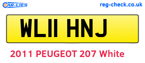 WL11HNJ are the vehicle registration plates.