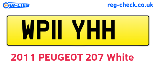 WP11YHH are the vehicle registration plates.