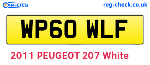 WP60WLF are the vehicle registration plates.